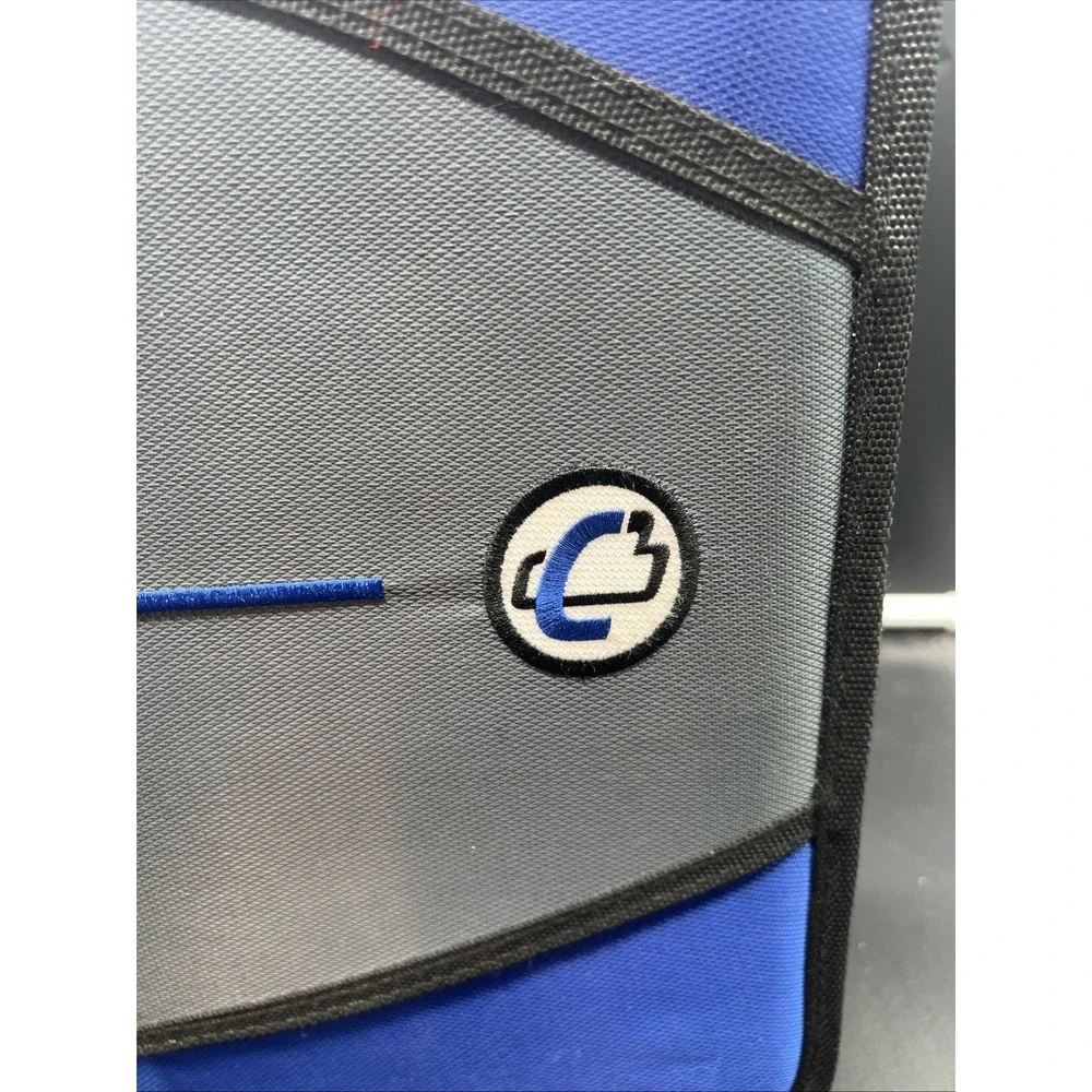 Case-It Blue Zipper Binder 3-Inch Capacity with 5-Tab Expanding File